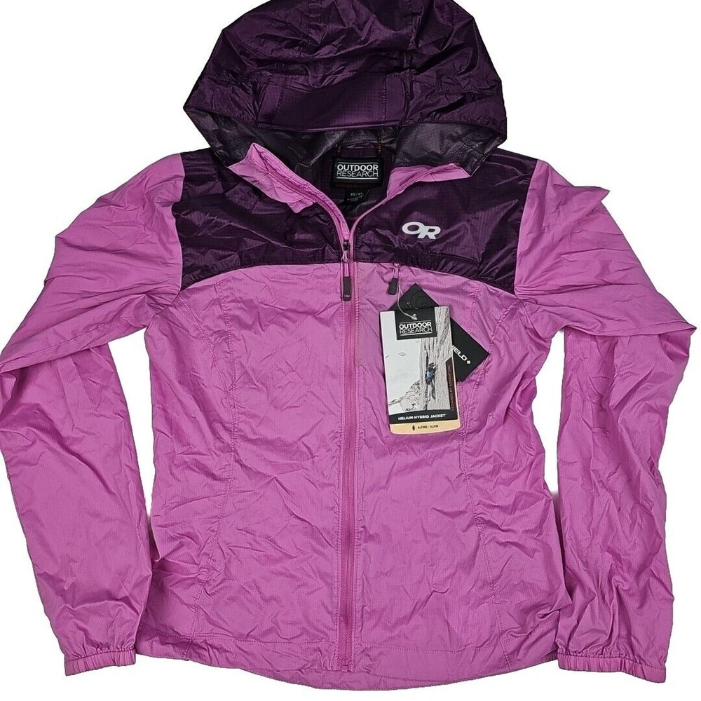 Outdoor Research Womens Helium Hybrid Jacket Waterproof Ultralite Pink Sz XS
